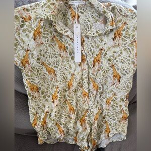 Jane + Delancey Safari Button Down Top, brand new with tags! Women’s size small